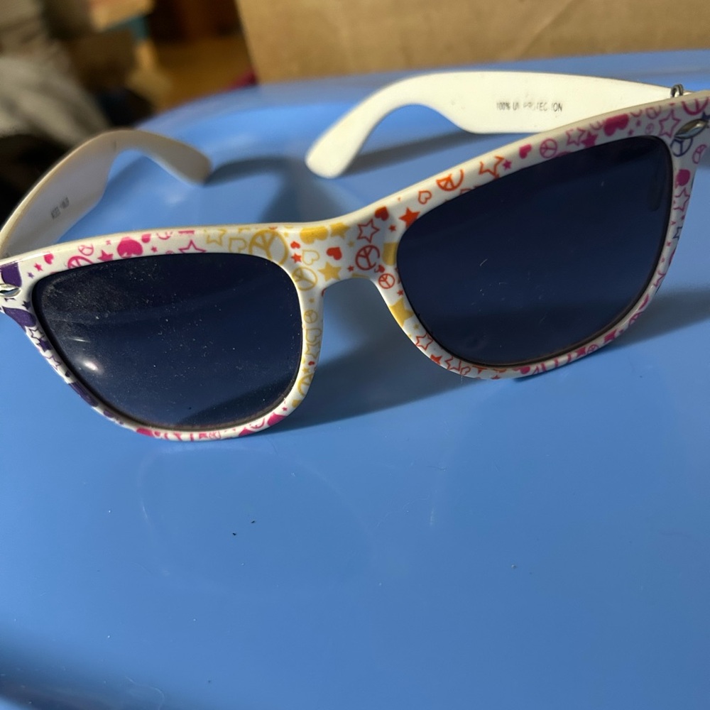 Women’s Rainbow Colored Stars and Hearts Sunglasses